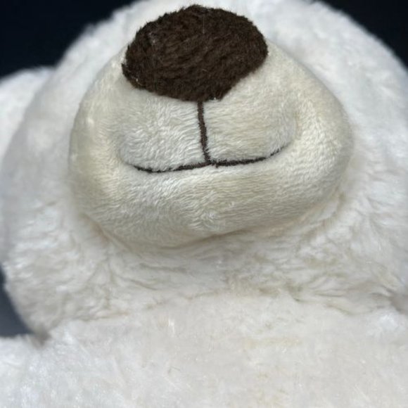 Build A Bear White / Cream Teddy Bear Brown Nose & Eyes 15" 2013 - Picture 5 of 12